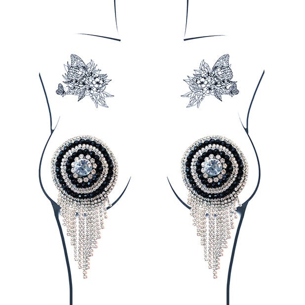 Neva Nude - Burlesque Bohemian Rhapsody Jewel Reusable Silicone Pasties Nipple Covers O/S (Crystal) Nipple Covers 614608261932 CherryAffairs