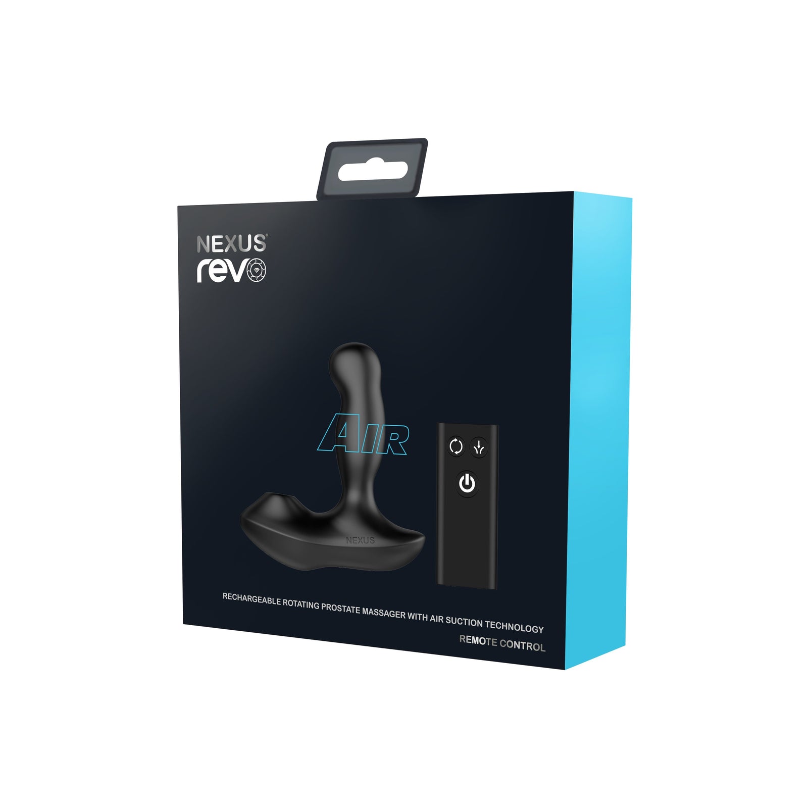 Nexus - Reno Air Rechargeable Rotating Remote Control Prostate Massager with Air Suction (Black) Prostate Massager (Vibration) Rechargeable 5060274221490 CherryAffairs