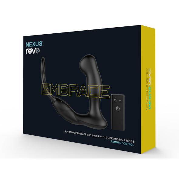 Nexus - Revo Embrace Waterproof Remote Control Rotating Prostate Massager (Black) Prostate Massager (Vibration) Rechargeable 5060274221384 CherryAffairs