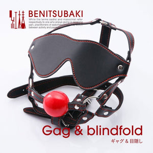NPG - Benitsubaki Ball Gag with Blindfold Set (Black) Mask (Blind) 4571355627540 CherryAffairs
