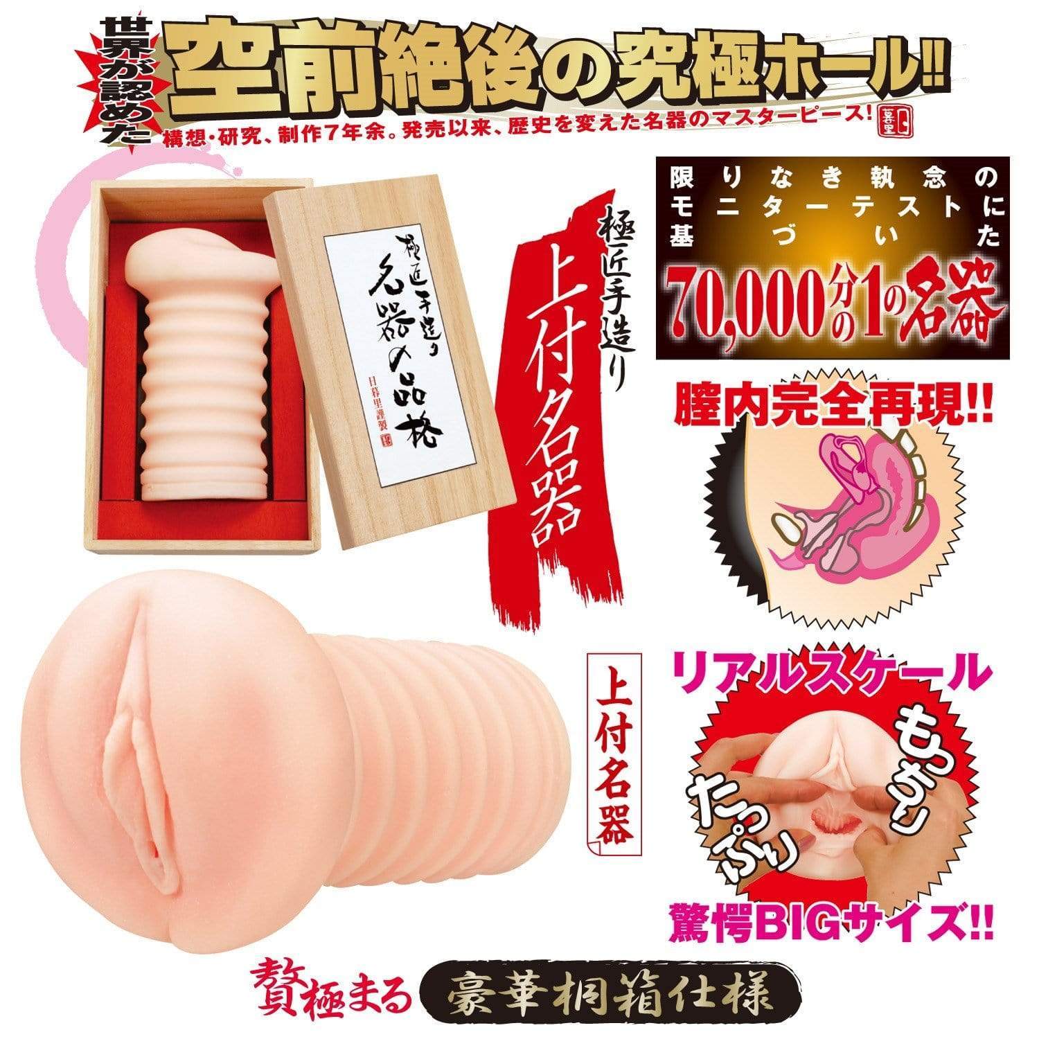 NPG - Dignity Of Famous Meiki Original Onahole (Beige) Masturbator Vagina (Non Vibration) 4562160132121 CherryAffairs