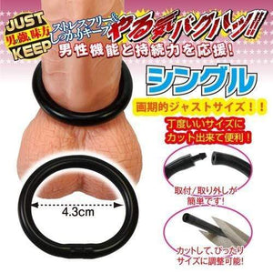 NPG - Via Power Single Cock Ring (Black) Cock Ring (Non Vibration) 4571165975008 CherryAffairs
