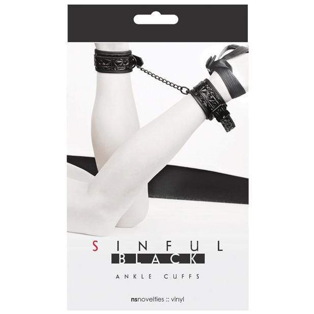 NS Novelties - BDSM Sinful Ankle Cuffs (Black) Hand/Leg Cuffs