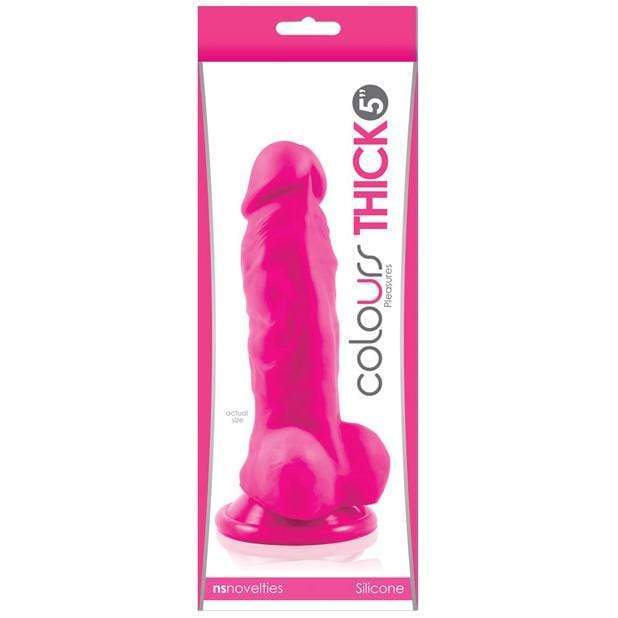 NS Novelties - Colours Pleasures Thick Realistic Dildo 5" (Pink) Realistic Dildo with suction cup (Non Vibration) 657447095689 CherryAffairs