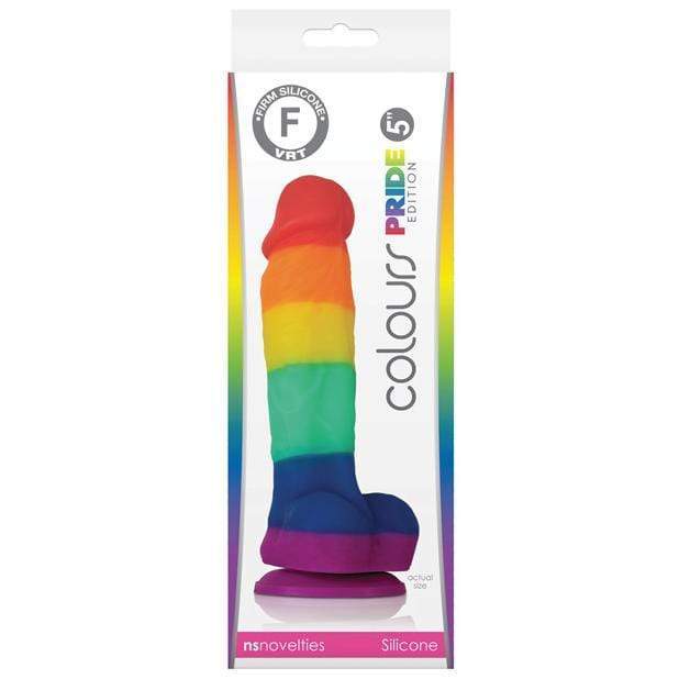 NS Novelties - Colours Pride Edition Silicone Dildo with Suction Cup 5&quot; (Multi Colour) Realistic Dildo with suction cup (Non Vibration) 657447098819 CherryAffairs