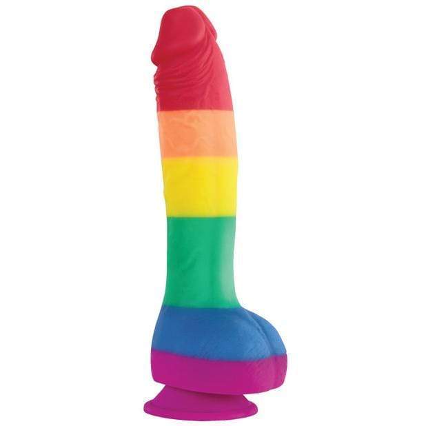 NS Novelties - Colours Pride Edition Silicone Dildo with Suction Cup 8&quot; (Multi Colour) Realistic Dildo with suction cup (Non Vibration) 657447097188 CherryAffairs