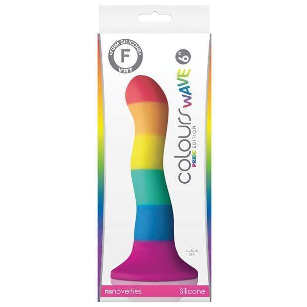 NS Novelties - Colours Pride Edition Silicone Wave Dildo 6" (Multi Colour) Non Realistic Dildo with suction cup (Non Vibration) 657447099090 CherryAffairs