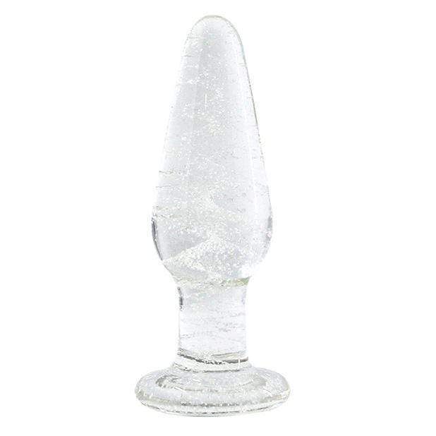 NS Novelties - Firefly Glow In The Dark Glass Tapered Anal Plug Small (Clear) Glass Anal Plug (Non Vibration) 657447101786 CherryAffairs