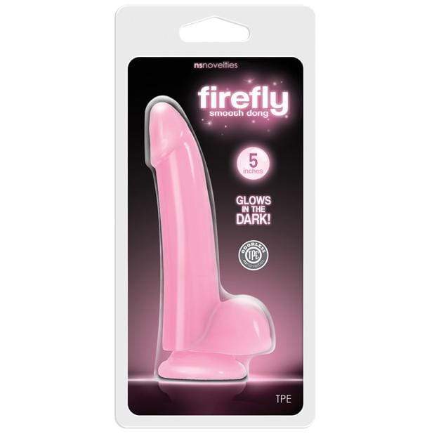 NS Novelties - Firefly Glow In The Dark Smooth Glowing Dong 5&quot; (Pink) Realistic Dildo with suction cup (Non Vibration) 657447096532 CherryAffairs