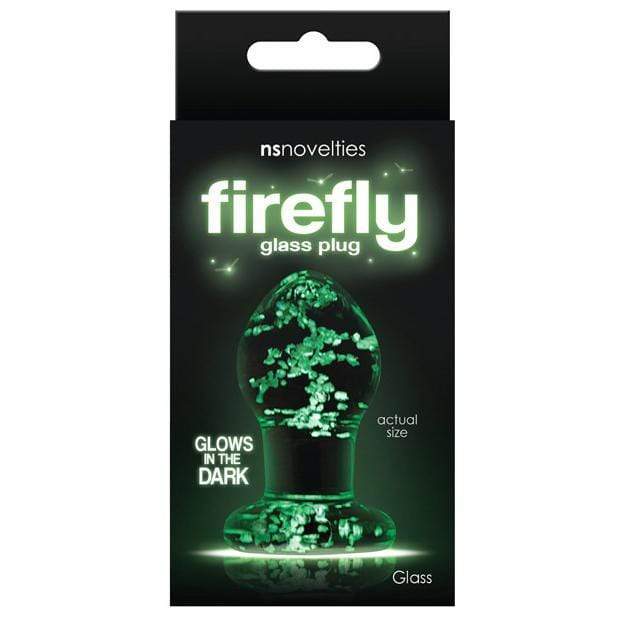 NS Novelties - Firefly Growing Clear Glass Anal Plug Small (Green) Glass Anal Plug (Non Vibration)