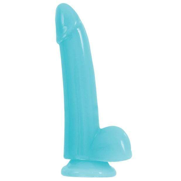 NS Novelties - Firefly Smooth Glowing Dong 5" (Blue) Non Realistic Dildo with suction cup (Non Vibration)