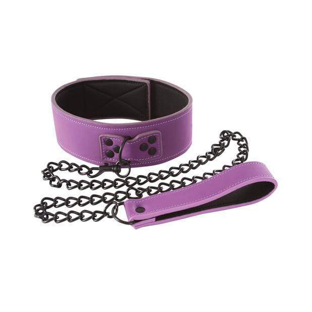 NS Novelties - Lust Bondage Collar and Leash (Purple) Leash 657447097553 CherryAffairs