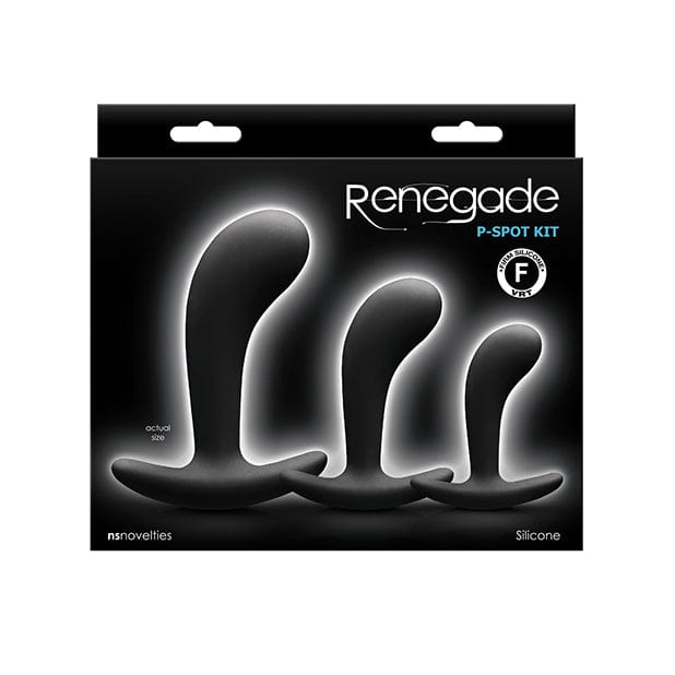 NS Novelties - Renegade P Spot Kit Silicone Anal Plugs (Black) Anal Kit (Non Vibration) 625961342 CherryAffairs