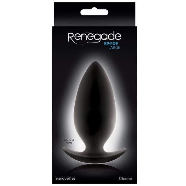 NS Novelties - Renegade Spade Butt Plug Large (Black) Anal Plug (Non Vibration) 274039388 CherryAffairs