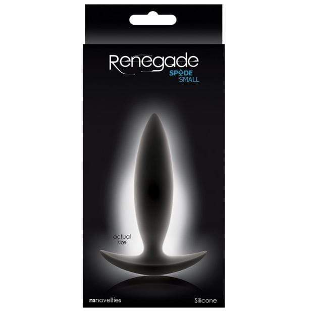 NS Novelties - Renegade Spade Small Butt Plug (Black) Anal Plug (Non Vibration)