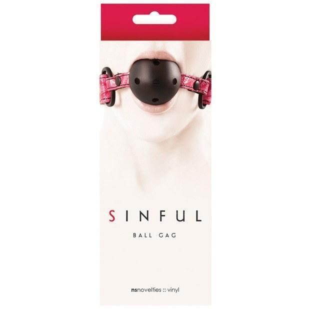 NS Novelties - Sinful Ball Gag (Pink) Ball Gag - CherryAffairs Singapore