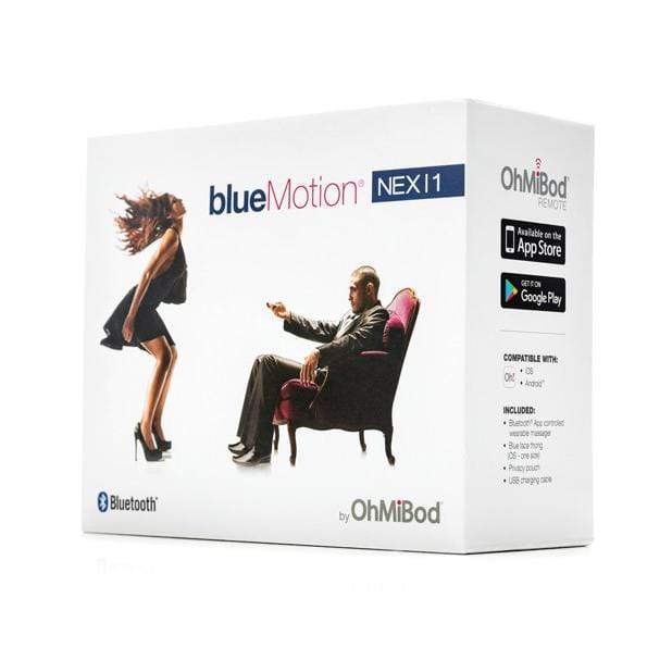 OhMiBod - Blue Motion Nex 1 2nd Generation App Controller Massager (Blue) Panties Massager Remote Control (Vibration) Rechargeable