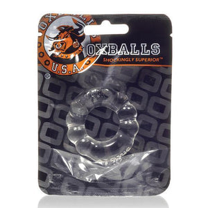 Oxballs - Atomic Jock 6-Pack Cock Ring (Clear) Rubber Cock Ring (Non Vibration) Singapore