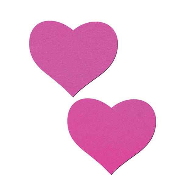 Pastease - Basic Heart Black Light Reactive Pasties Nipple Covers O/S (Neon Pink) Nipple Covers 760921345757 CherryAffairs