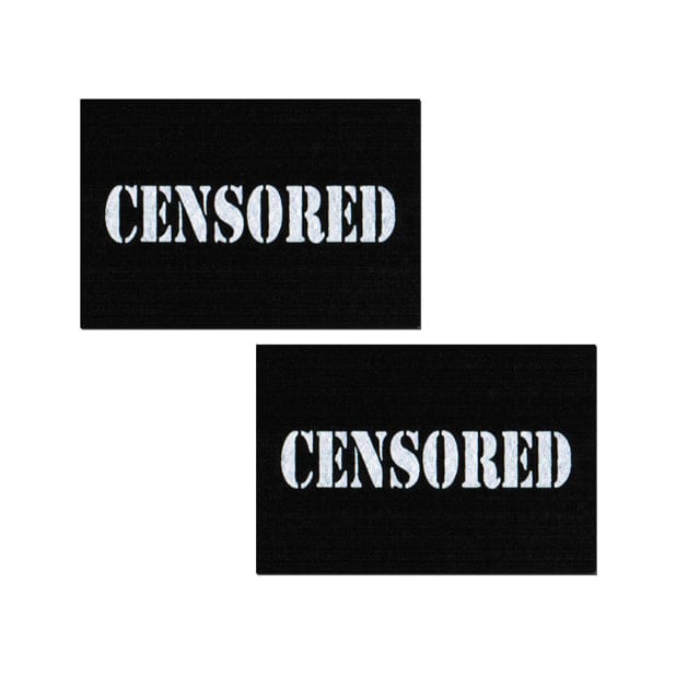 Pastease - Premium Censored Pasties Nipple Covers O/S (Black/White) Nipple Covers 760921345498 CherryAffairs