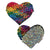 Pastease - Premium Color Changing Flip Sequins Heart Pasties Nipple Covers O/S (Rainbow) Nipple Covers 785123870128 CherryAffairs