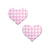 Pastease - Premium Gingham Heart Pasties Nipple Covers O/S (Pink) Nipple Covers 792264877756 CherryAffairs