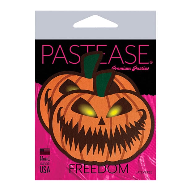 Pastease - Premium Halloween Scary Pumpkin Pasties Nipple Covers O/S (Orange) Nipple Covers 694536305762 CherryAffairs