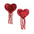 Pastease - Tassel Holographic Heart Pasties Nipple Covers O/S (Red) Nipple Covers 694536306684 CherryAffairs