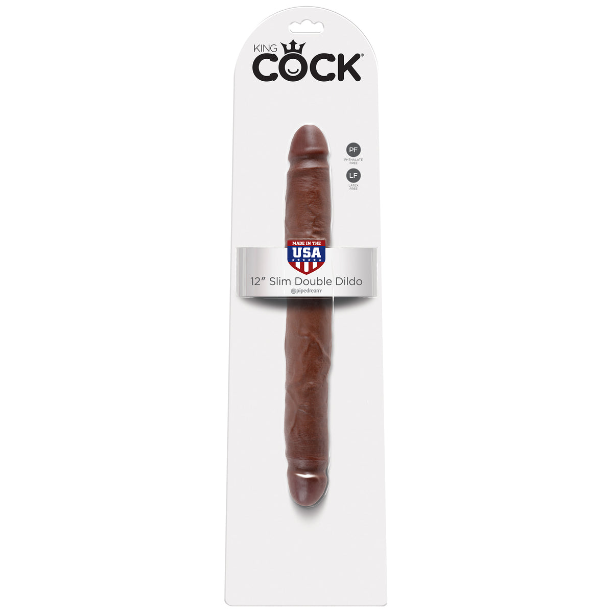 Pipedream - King Cock Slim Double Dildo 12&quot; (Brown)