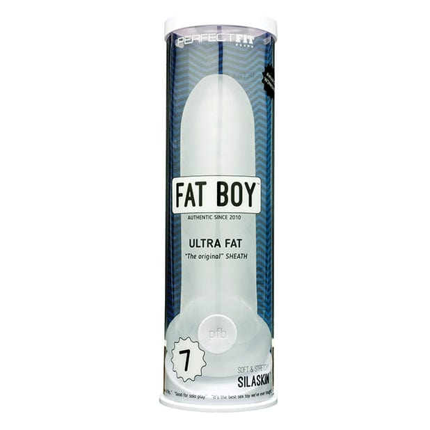 Perfect Fit - Fat Boy Original Sheath Ultra Fat Silaskin Penis Sleeve 7&quot; (White) Cock Sleeves (Non Vibration) 851127008130 CherryAffairs