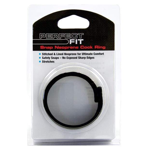 Perfect Fit - Neoprene Snap Cock Ring (Black) Cock Ring (Non Vibration) 852184004332 CherryAffairs