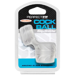 Perfect Fit - SilaSkin Cock and Ball Ring (White) Cock Ring (Non Vibration) 854854005885 CherryAffairs