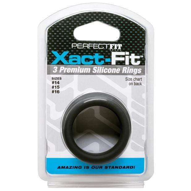 Perfect Fit - Xact Fit 3 Cock Ring Kit S/M (Black) Cock Ring (Non Vibration) 854854005816 CherryAffairs