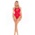 Pink Lipstick - Duchess Highneck Bodysuit Costume O/S (Red) Bodysuits 0196018083491 CherryAffairs