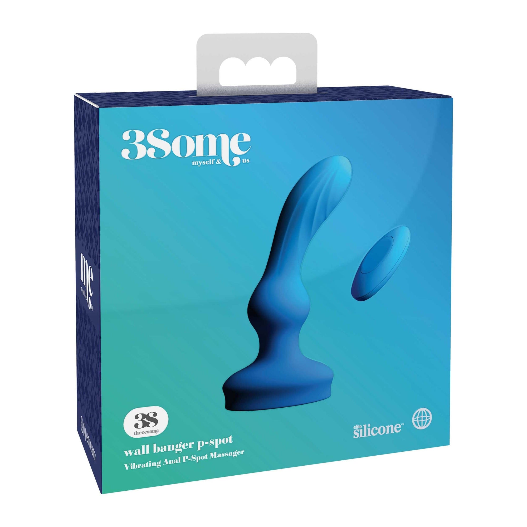 Pipedream - 3Some Wall Banger Vibrating Anal P Spot Massager (Blue) Remote Control Anal Plug (Vibration) Rechargeable 603912765861 CherryAffairs