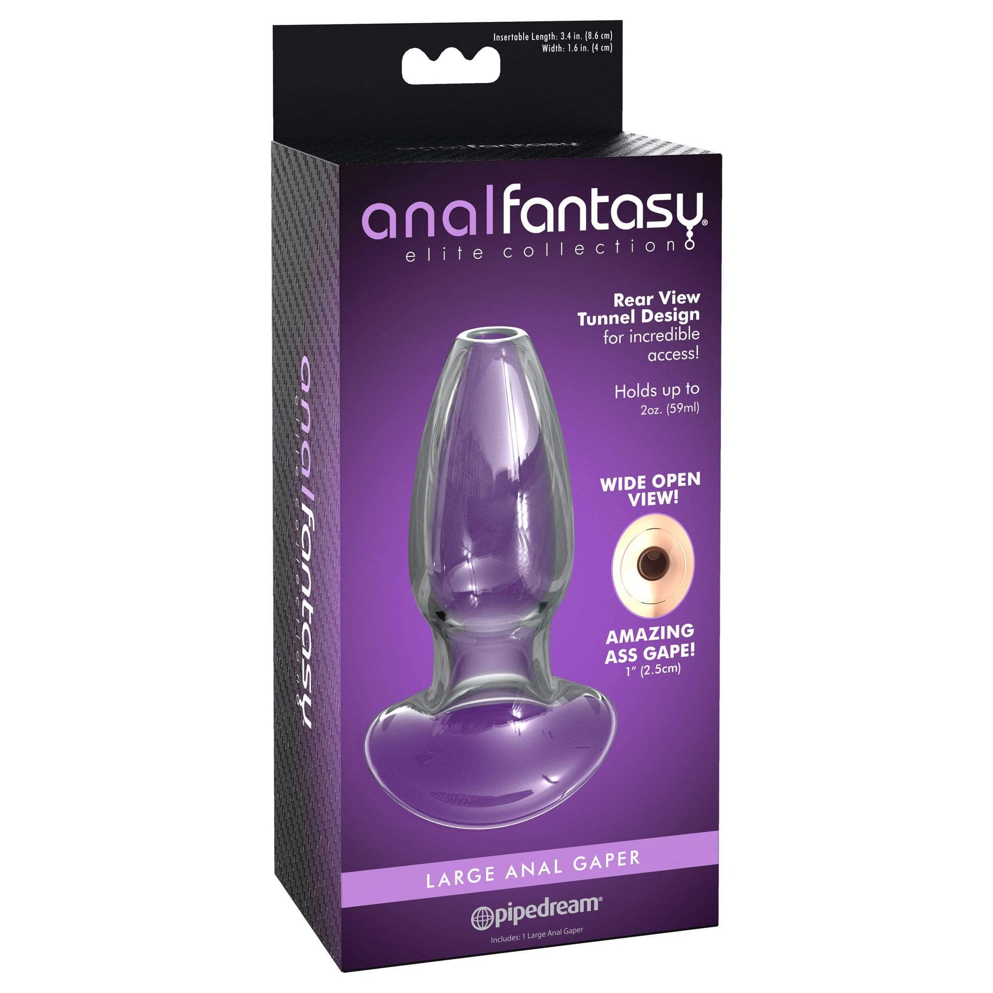 Pipedream - Anal Fantasy Elite Anal Gaper Large (Clear) Realistic Dildo with suction cup (Non Vibration) 319756317 CherryAffairs