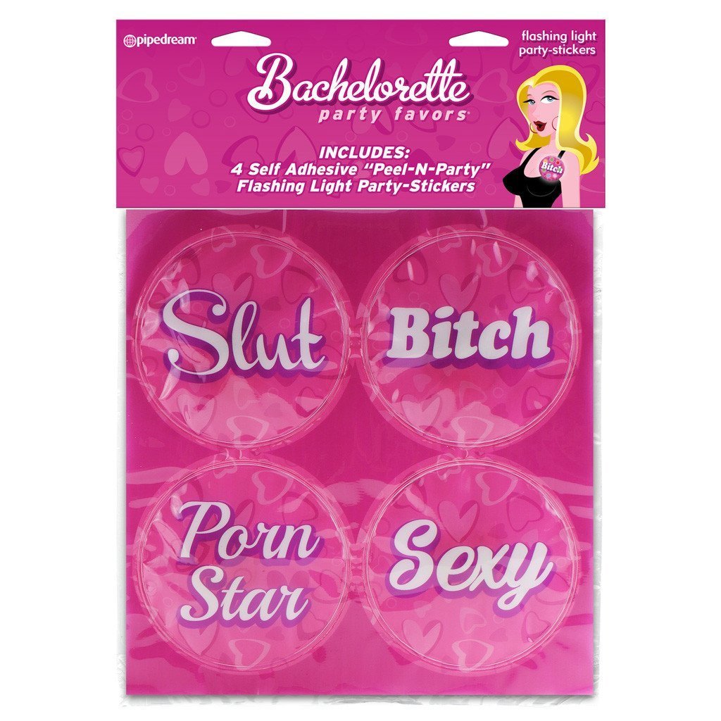 Pipedream - Bachelorette Party Favors Flashing Light Party Stickers (Pink) Bachelorette Party Novelties - CherryAffairs Singapore