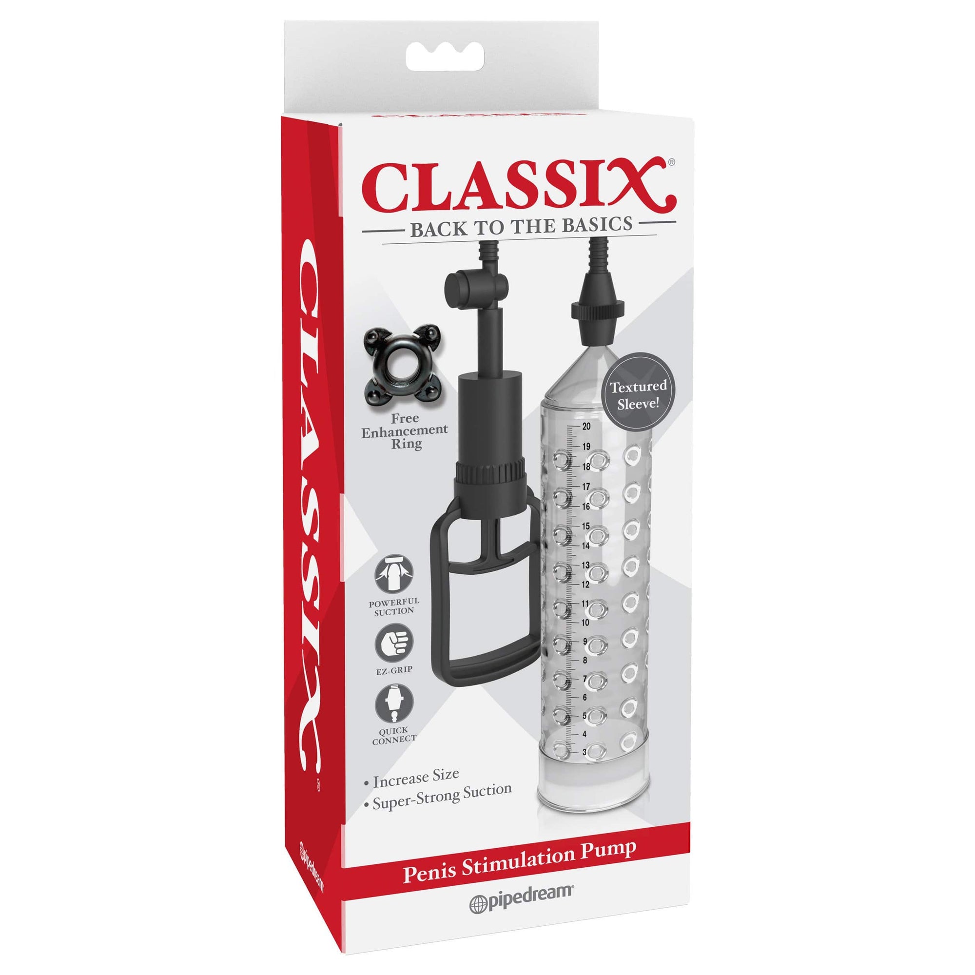 Pipedream - Classix Penis Stimulation Pump (Clear) Penis Pump (Non Vibration) 324153198 CherryAffairs