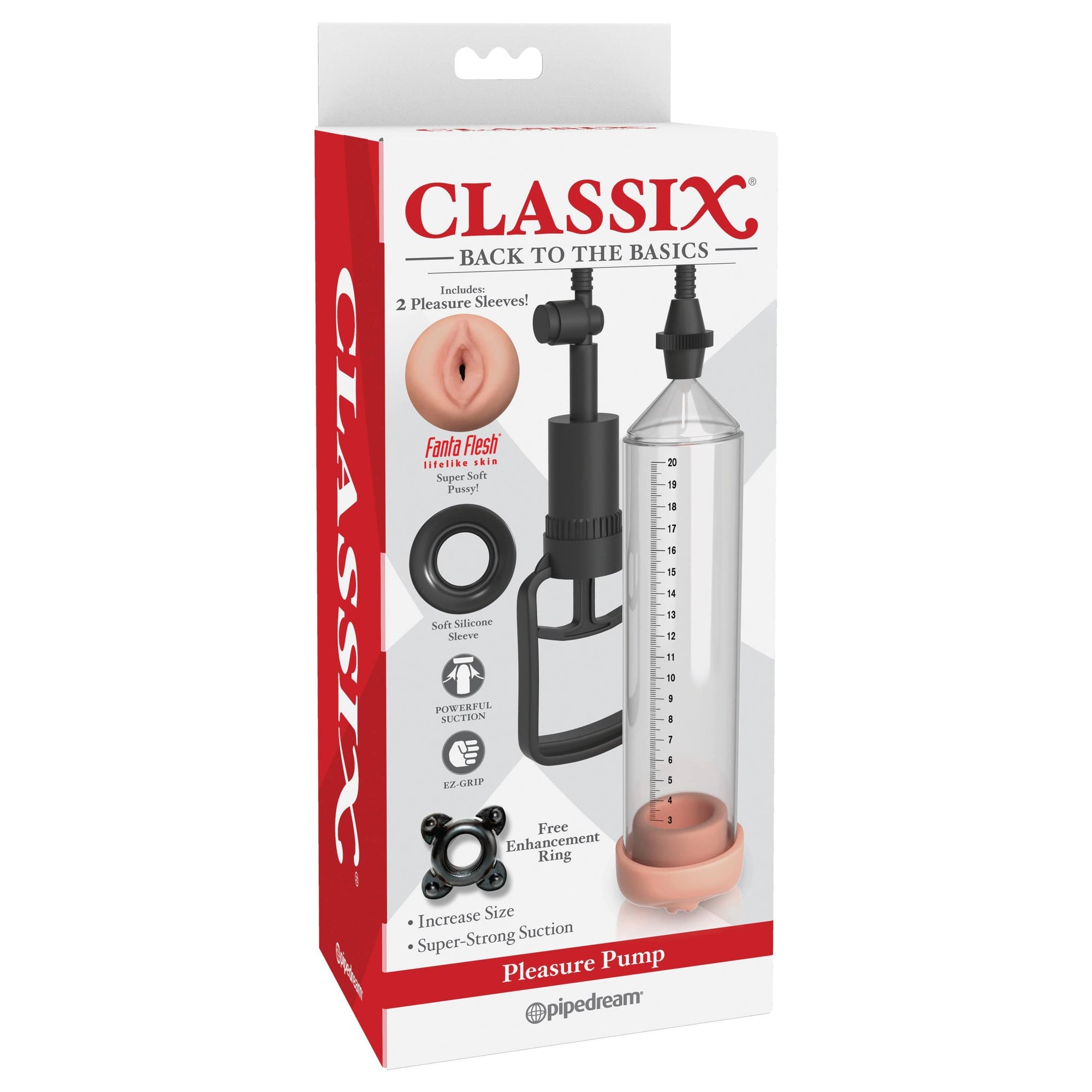 Pipedream - Classix Pleasure Pump (Clear) Penis Pump (Non Vibration) 319750379 CherryAffairs