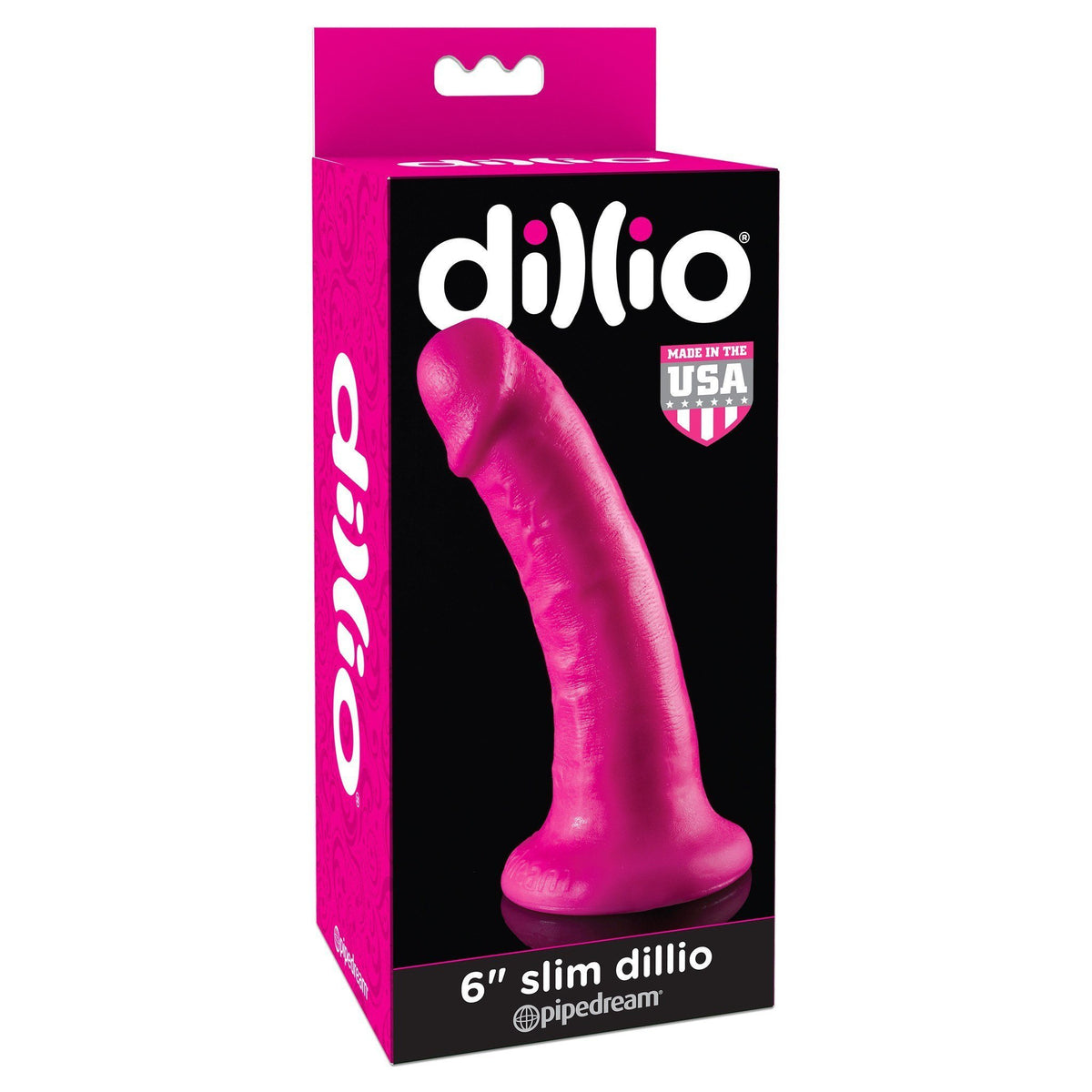Pipedream - Dillio 6&quot; Slim Dillio Dildo (Pink) Realistic Dildo with suction cup (Non Vibration) - CherryAffairs Singapore