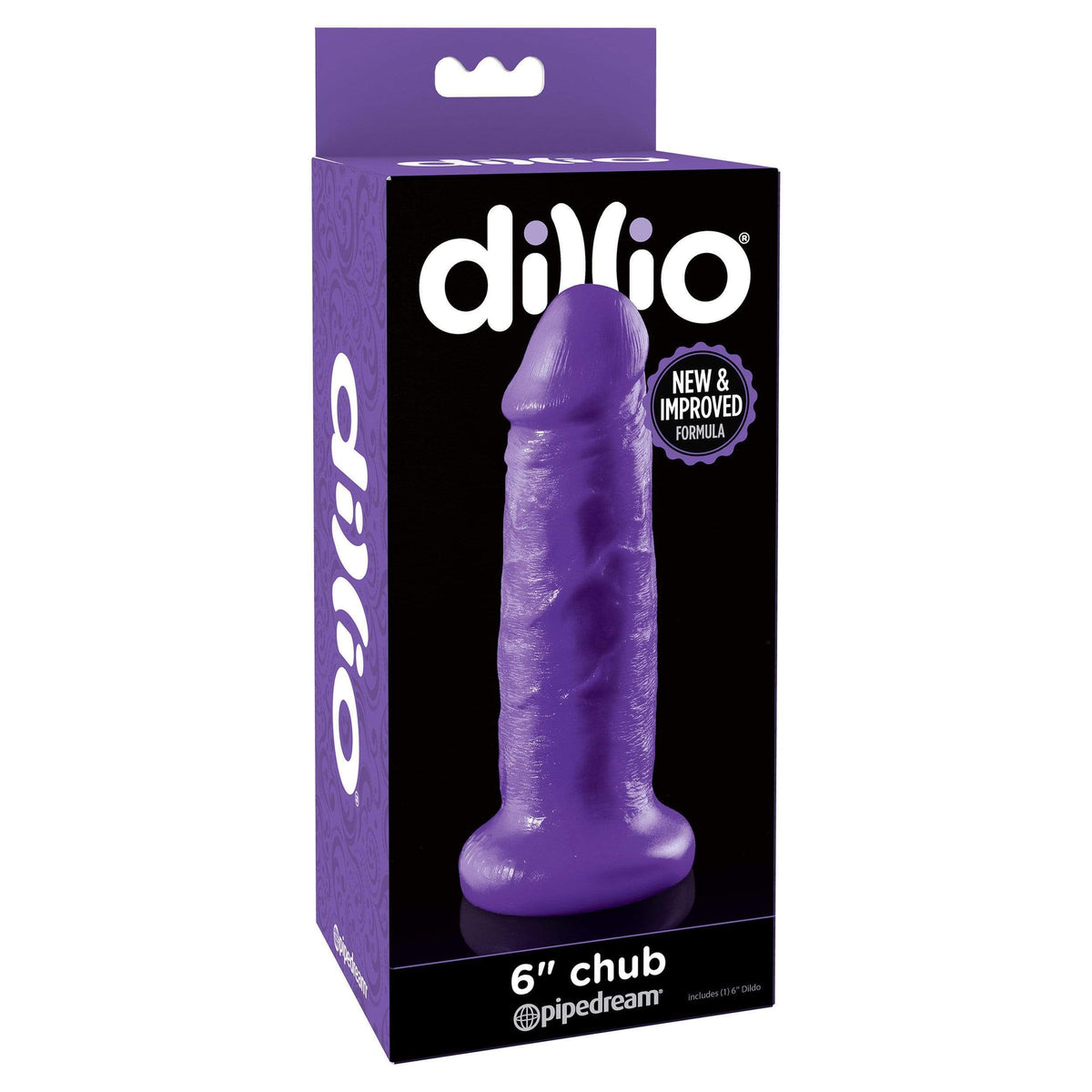 Pipedream - Dillio Chub Dildo 6&quot; (Purple) Realistic Dildo with suction cup (Non Vibration) 324170514 CherryAffairs