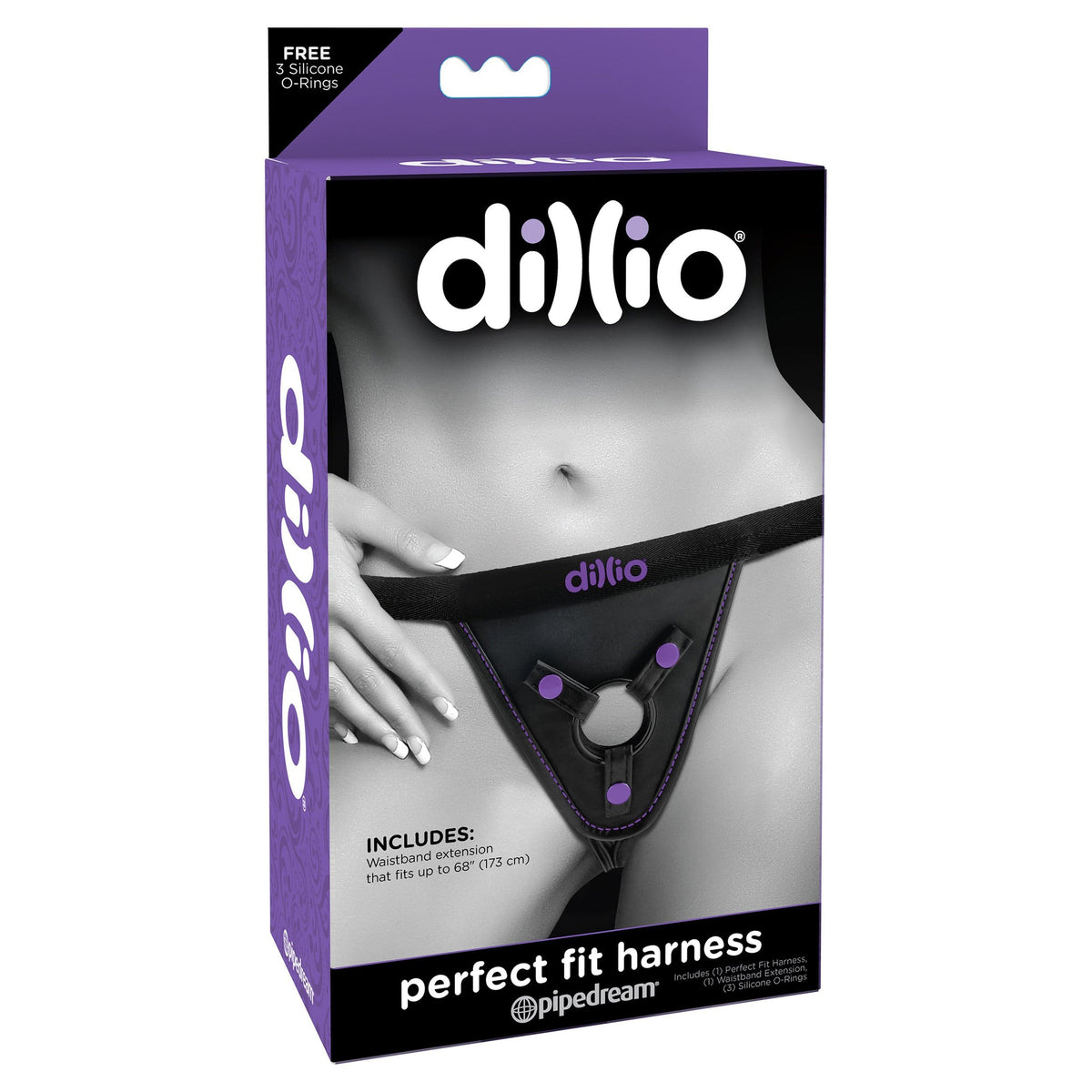 Pipedream - Dillio Perfect Fit Harness (Purple) Strap On w/o Dildo 324170517 CherryAffairs