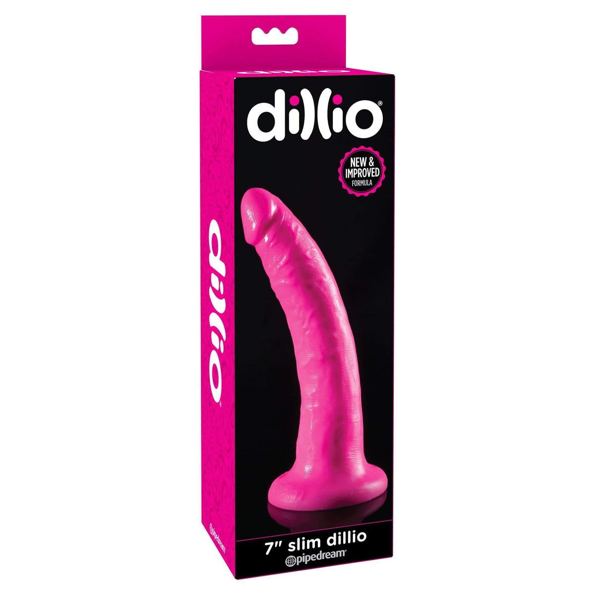Pipedream - Dillio Slim Dildo 7&quot; (Pink) Realistic Dildo with suction cup (Non Vibration) 603912736731 CherryAffairs