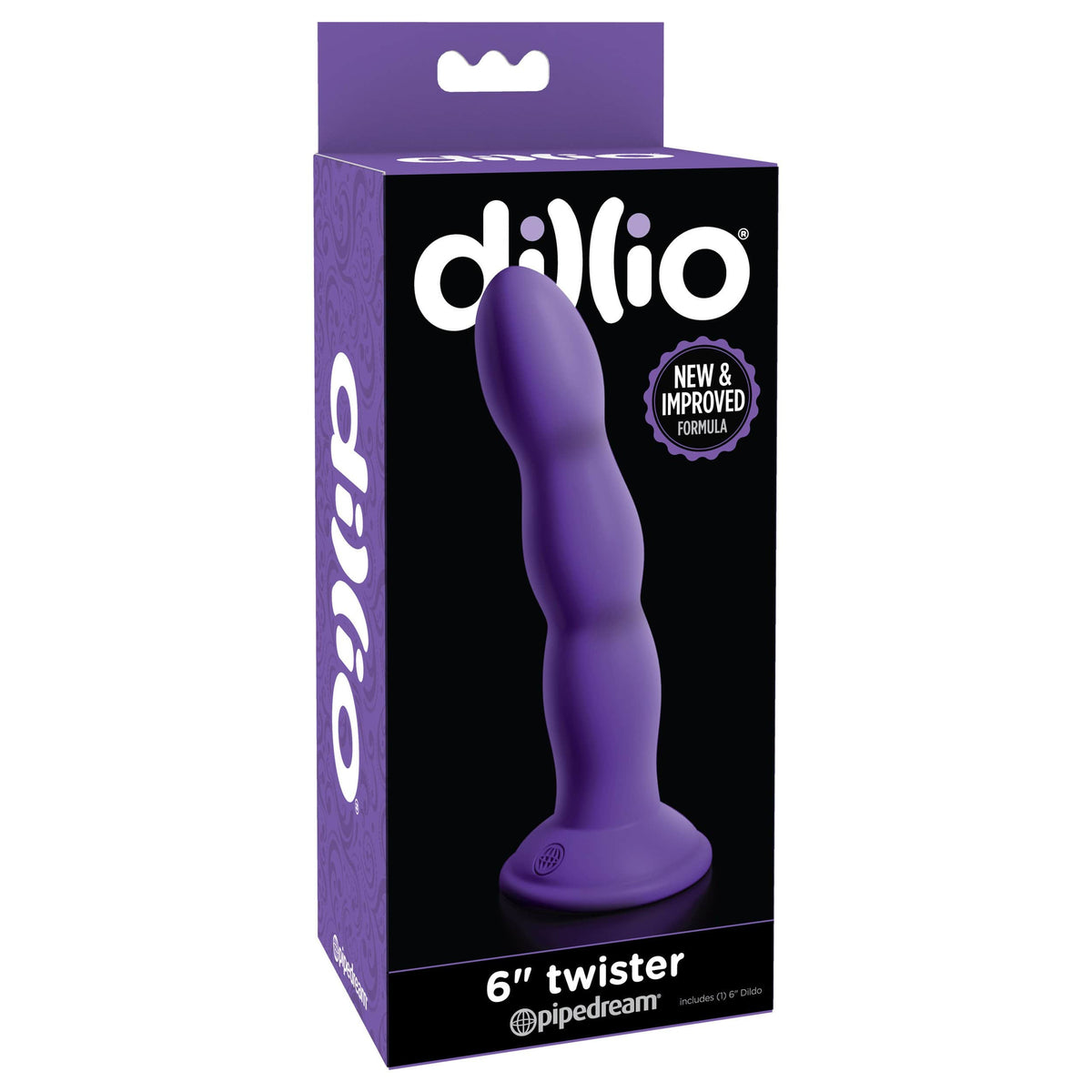 Pipedream - Dillio Twister Dildo 6&quot; (Purple) Non Realistic Dildo with suction cup (Non Vibration) 319754866 CherryAffairs