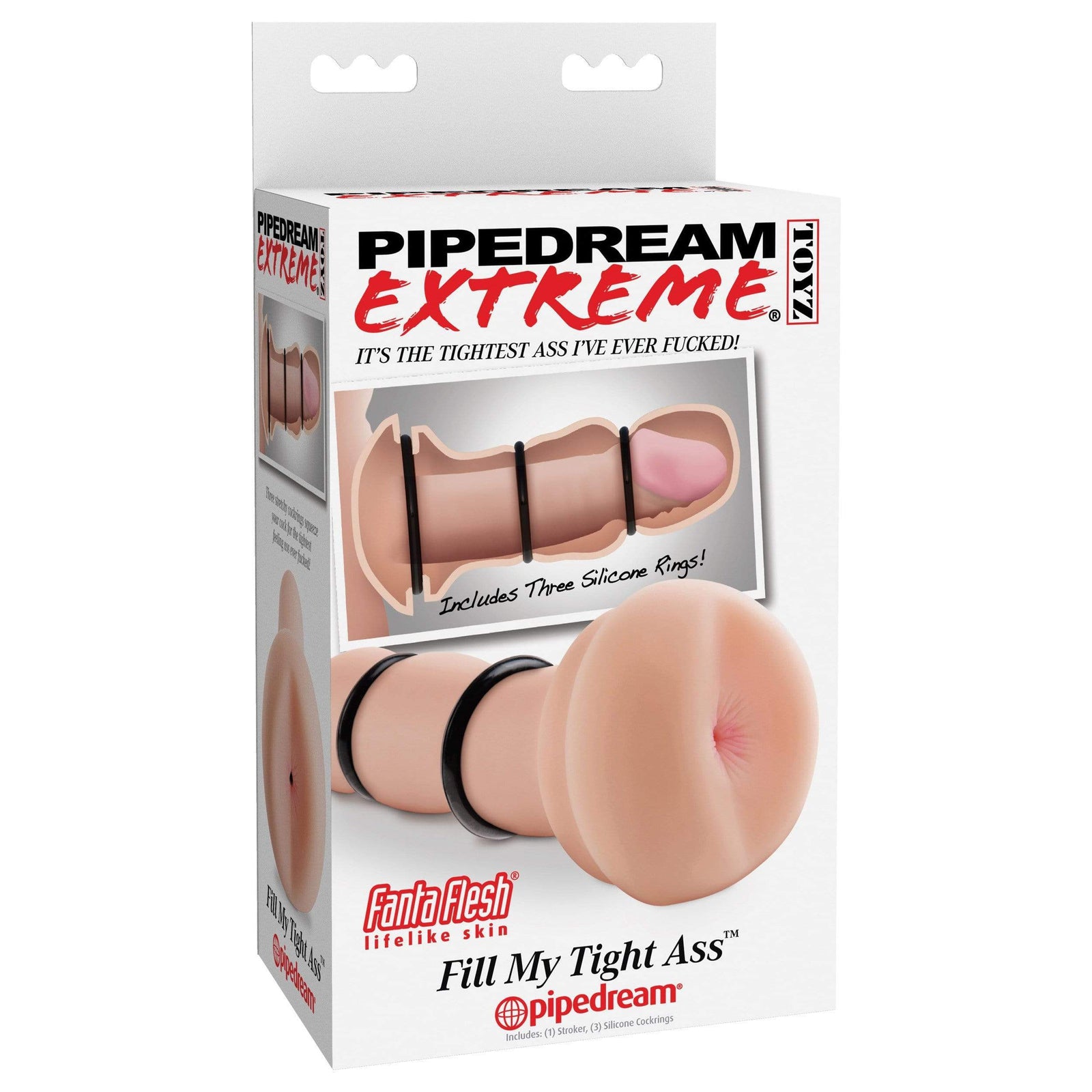 Pipedream - Extreme Toyz Fill My Tight Ass Masturbator (Beige) Masturbator Ass (Non Vibration) 324156991 CherryAffairs
