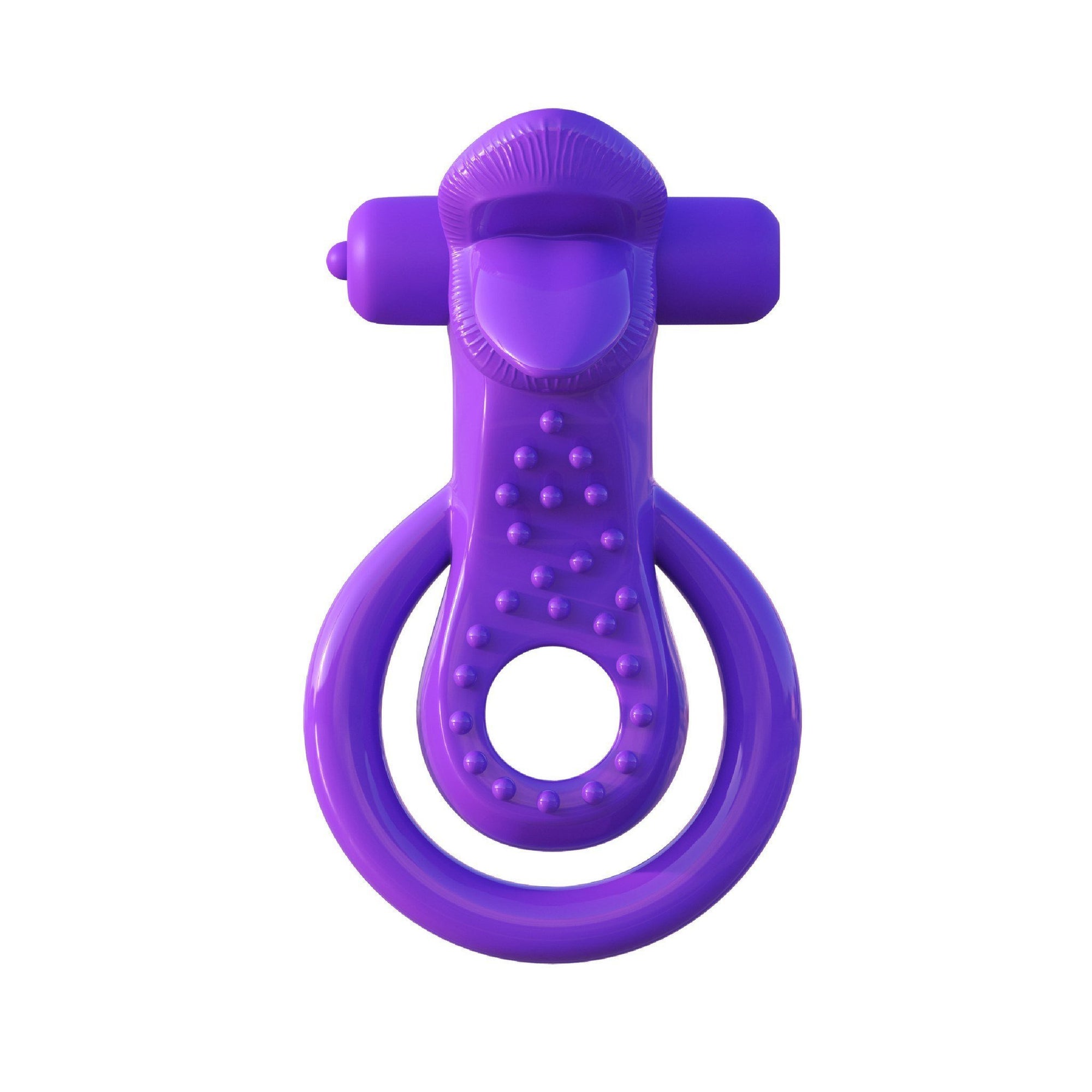Pipedream - Fantasy C-Ringz Lovely Licks Couples Ring (Purple) Rubber Cock Ring (Vibration) Non Rechargeable - CherryAffairs Singapore