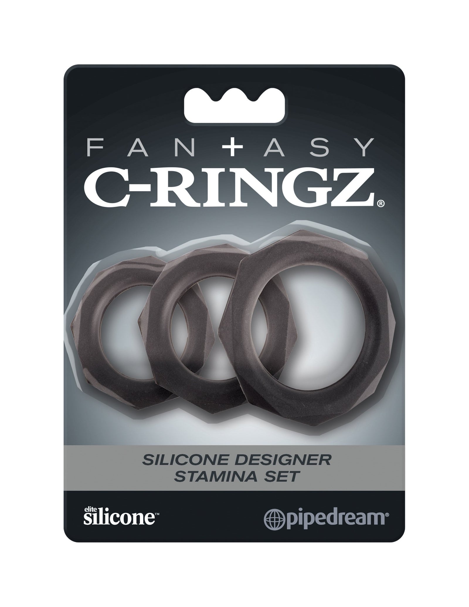 Pipedream - Fantasy C-Ringz Silicone Designer Stamina Cock Ring Set (Black) Silicone Cock Ring (Non Vibration) Singapore