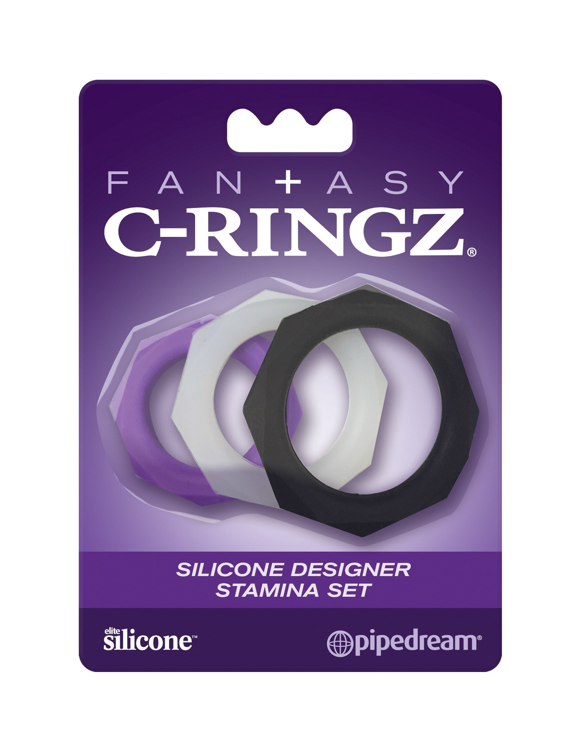 Pipedream - Fantasy C-Ringz Silicone Designer Stamina Cock Ring Set (Multi Colour) Silicone Cock Ring (Non Vibration) Singapore