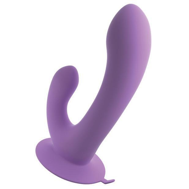 Pipedream - Fantasy For Her Duo Pleasure Wallbang Her Suction Cup Dildo (Purple) Non Realistic Dildo with suction cup (Non Vibration)