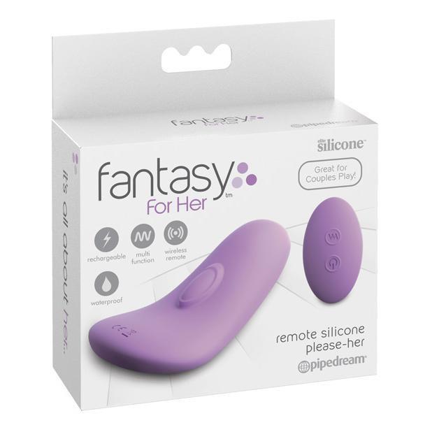 Pipedream - Fantasy For Her Remote Silicone Please Her Clit Massager (Purple) Remote Control Couple&#39;s Massager (Vibration) Rechargeable